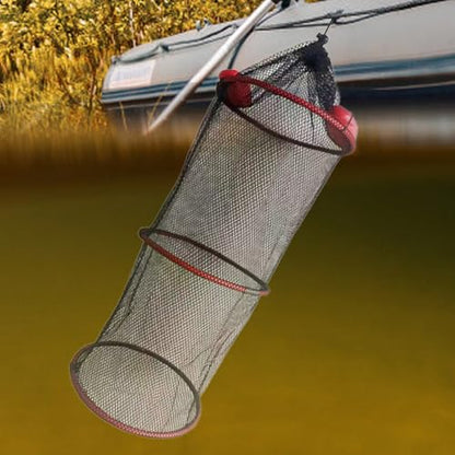 Fishing Net Bucket - Fish Drying Rack, Hanging Fish Dryer | Caught Mesh Net Basket for Outdoor Floating Water Fishes, Fishing Supplies, Foldable Fish Basket - size: 25x30cm
