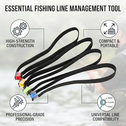 4PCS Fishing Tippet Ring Elastic Fabric Fishing Tippet Spool Ring Fish Wire Loop Tackle Accessory