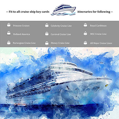 MNGARISTA Cruise Lanyards, Adjustable Lanyard with Retractable Reel, Waterproof ID Badge Holder for All Cruises Ships Key Cards, 2pack - color: Royal Anchor