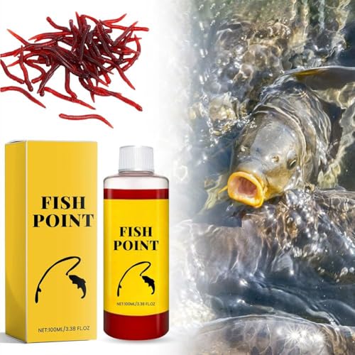 Concentrated Fish Attractant Liquid, Powerful Red Worm Fish Attractants Spray, 100ml Fishing Bait Scent Attractant, Fast-Acting Red Worm Bait Additive for Freshwater Fishing - color: 1Pack