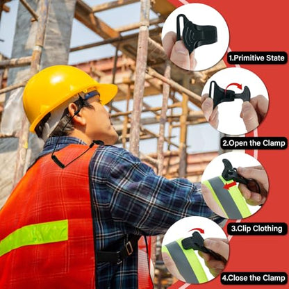 MELOTOUGH Coiled Lanyard,Hard Hat Lanyard with Clamp End,No Snag Design for Hard Hat,Weight Capacity 2lbs - color: Black