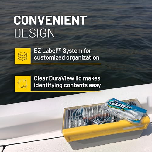 Plano EDGE Premium Plastics and Bulk Tackle Utility Box, Clear and Yellow, Rust-Resistant, Waterproof Bulk Premium Storage Organizer for Plastic Tackle - size: One-Size, style: Plastics
