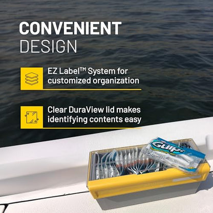 Plano EDGE Premium Plastics and Bulk Tackle Utility Box, Clear and Yellow, Rust-Resistant, Waterproof Bulk Premium Storage Organizer for Plastic Tackle - size: One-Size, style: Plastics