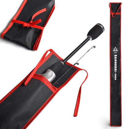 2 Pack Fishing Rod Bag 47'' 55 Inch Portable Folding Fishing Rod Case Compact Fishing Pole Sleeves Socks Protective Cover for 6’6” Spinning Fishing Rods 7’6” Lightning Rod Casting Rod