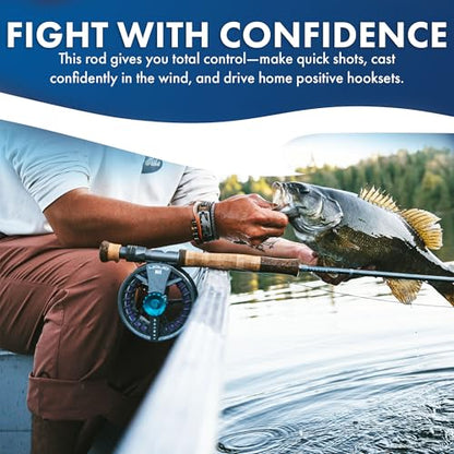 LAMSON | Liquid Max Combo Fast Action Fly Fishing Rod and Reel | Saltwater + All Water | Cordura Travel Tube & Padded Reel Case | 9 Foot 4-Piece | Fighting Butt | Fly Line Not Included - size: 10 wt