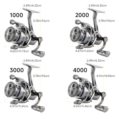 HAUT TON Dolphin Advance Edition Spinning Reel,5.2:1Gear Ratio,22LBS,5+1BB,Backlash Free Bearing,Sealed Drag System,Saltwater,Freshwater Fishing Reels - color: SWPro, size: 4000