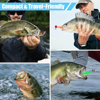 Goture Fishing Lures Kit,165pcs Bass Fishing Kit Including Soft Plastic Baits, Worms, Minnow, Crankbaits, Hooks,Swivels,Sinker Weights,3700 Tackle Box, Freshwater Fishing Gear Lure Set, Gifts of Men - color: A:165pcs Fishing Lures Kit