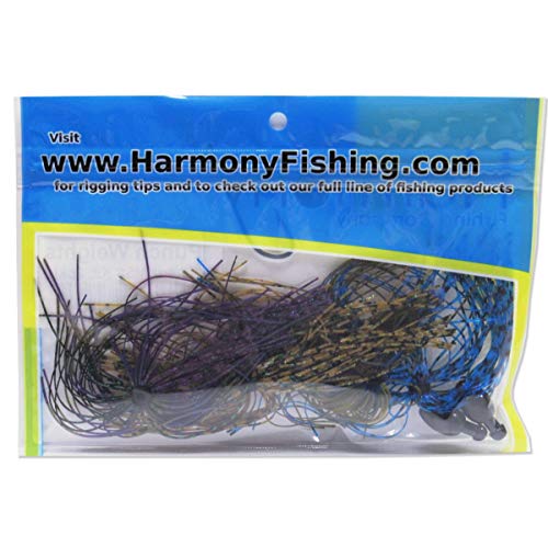 Harmony Fishing - Tungsten Skirted Punch Weight/Slither Rig MSS Kit [Pack of 2] (Modular Skirt System) - size: ¾ oz