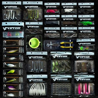Fishing Tackle Box with Tackle Included Lures, Hooks, Weights, 3-Layer Freshwater Fishing Tackle Kit for Bass Fishing Gear and Equipment, Gift for Fishingman gift choice for Fathers Day - color: Blue