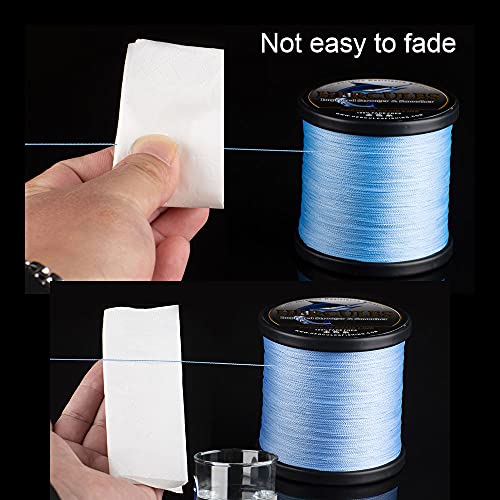 HERCULES Braided Fishing Line, Not Fade, 109-2187 Yards PE Lines, 4 Strands Multifilament Fish line, 6lb - 100lb Test for Saltwater and Freshwater, Abrasion Resistant - color: Brown, size: 15lb (6.8kg)-0.16mm-547Yds (500m)-4S