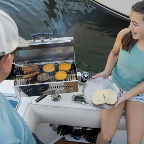 Boat Grill Mount Compatible for Rectangular Grill,Rod Holder Mount,for Boat Cutting Board/Bait Cutting Board/Fillet Table