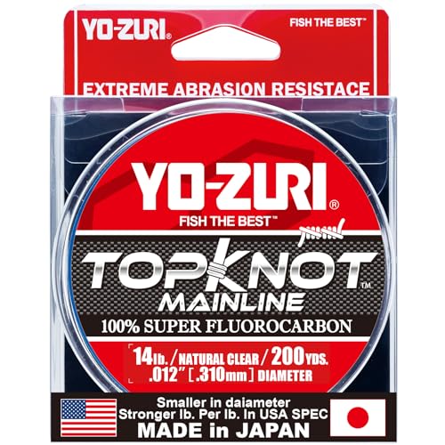 Yo-Zuri Topknot Mainline Natural Clear 200 Yards Fluorocarbon Fishing Line - style: 14 Pound