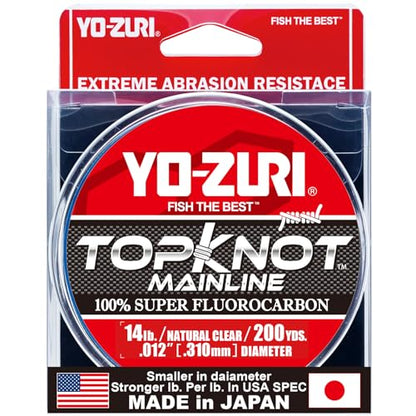 Yo-Zuri Topknot Mainline Natural Clear 200 Yards Fluorocarbon Fishing Line - style: 14 Pound