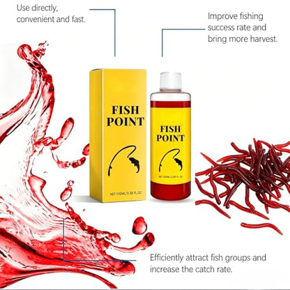 Concentrated Fish Attractant Liquid, Fast-Acting Red Worm Spray Bait Scent Additive, Powerful Fishing Lure Enhancer Trout, Panfish, Freshwater Lake River Fishing, Improve Bite Response - color: 1 bottle