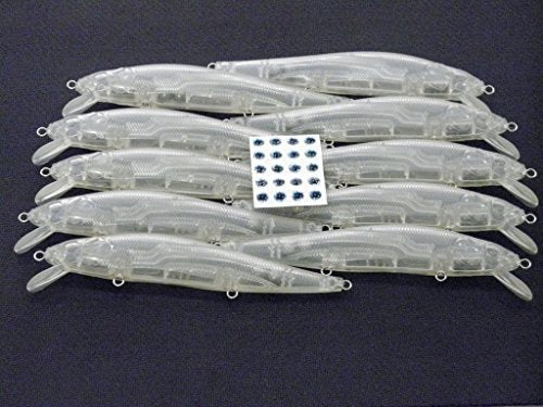 Blank Unpainted Minnow Crankbait Topwater Lipless Jerkbait Fishing Lures - color: UPM589P10