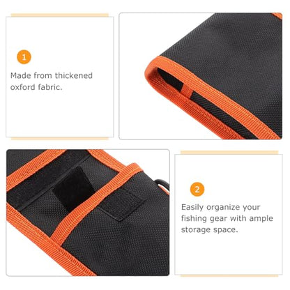 Housoutil Fishing Tackle Storage Bag Multi-function Oxford Cloth Soft Lure Binder Waterproof Bait Wallet Organizer Medium Size for Outdoor Angling and Kayak Trips