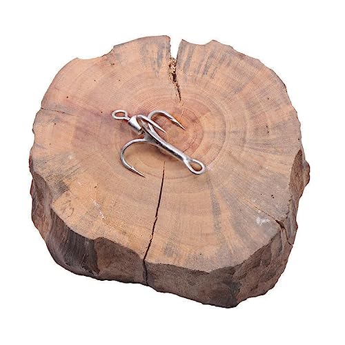 SEIWEI 5pcs 6# Bladed Treble Hooks with Willow Blade Replacement Bladed Spinner Treble Hooks for Trout Bass Freshwater Saltwater Fishing Lures Fishing Spoons-Silver