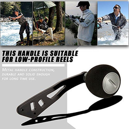 Fishing Reel Handle, Power Handle Baitcasting Eva Knob Micro Jigging Grip with Fittings Replacement Parts for Lowprofile Reel Quantum Accurist Power Handle Quantum Accurist Power Handle