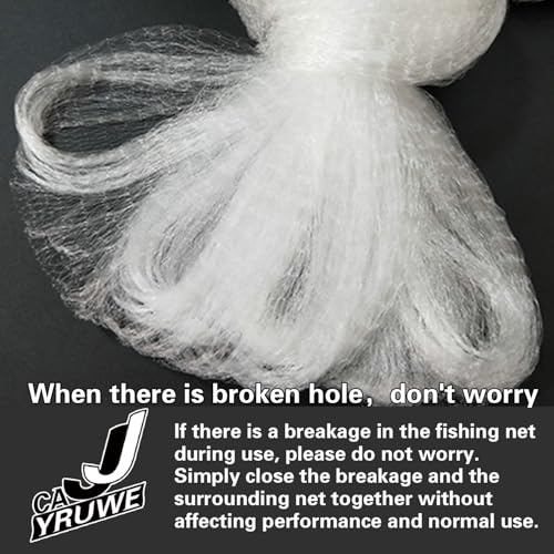 Fishing Net 82 ft x5 ft, Easily Catch Fish nets, Three Layer Sticky Net for More Fish