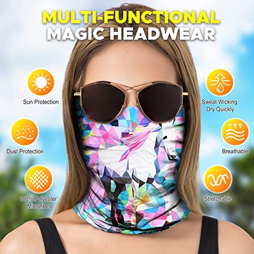 JOEYOUNG Headwear, Bandana, Neck Gaiter Head Wrap Headband Balaclava Magic Scarf - color: A-colorful