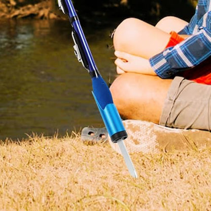 Kisangel Aluminum Alloy Fishing Rod Holder Ground Spike Stand Lightweight Fishing Pole Support Scenarios Including