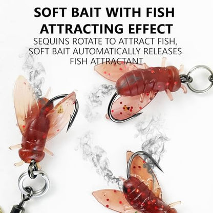 15 Pcs Trout Spoon Lures Spinnerbaits Fly Fishing Spinners Hand-Tied Spoons for Bass Pike Salmon Freshwater Saltwater