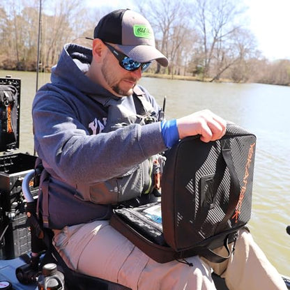 YakAttack 14” x 12” HD Bait Binder | Large Soft Bait Organizer & Fishing Lure Storage Case | Heavy-Duty Imported Tackle Bag for Plastics, Tools & Gear | Ideal for Kayak & Boat Anglers | Fishing Wallet