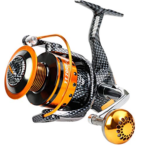 Burning Shark Fishing Reels- 12+1 BB, Light and Smooth Spinning Reels, Powerful Carbon Fiber Drag, Saltwater and Freshwater Fishing - size: TT2000