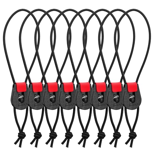 SAMSFX Fishing Rods Belt Stretchy Wrap Pole Straps Elastic Cable Ties for Casting, Spinning & Fly Rods - color: 4pcs, Black & Red