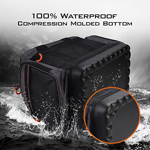 KastKing Fishing Gear & Tackle Bags - Saltwater Resistant Fishing Bags - Fishing Tackle Storage Bags - color: A1: Medium-Hoss(Without Trays, 15"x11"x10.25")-Orange