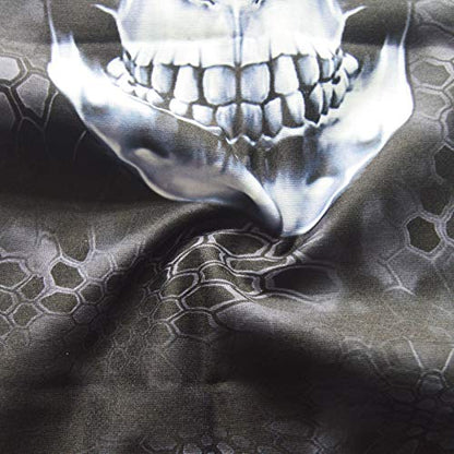 Obacle Neck Gaiter Face Mask Bandana for Dust Wind Sun Protection for Men Women - color: Black Nose White