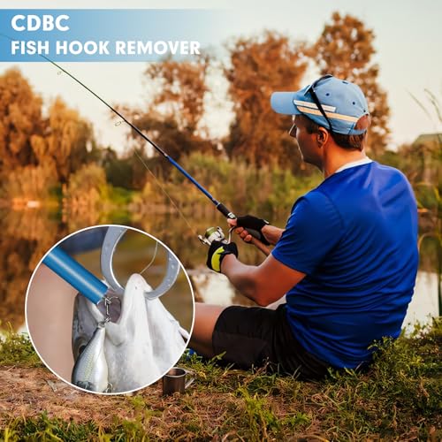 CdbC Fish Hook Remover Tool, Aluminum Fishing Hook Remover Fish Dehooker Squeeze-Out Fish Hook Remover Dehooker Tool Fishing, 9.5inch