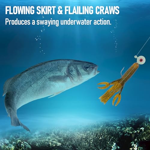 Dr.Fish 10 Pack Crawfish Lures Plastic Fishing Lures Craw Tube Bait Soft Lure Bass Fishing Freshwater Texas Rig Bait Artificial Swimbait for Crappie Trout Bluegill Perch Walleye Panfish
