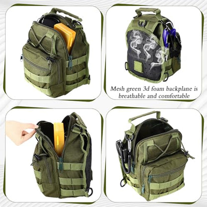Gemscream 393 Pcs Fishing Tool Kit Fishing Backpack with Tackle Boxes Included Pliers Gear and Equipment Bait Rigs Fish Lip Gripper Lure Gear Kit Fish Hooks Remover Tools - color: Army Green