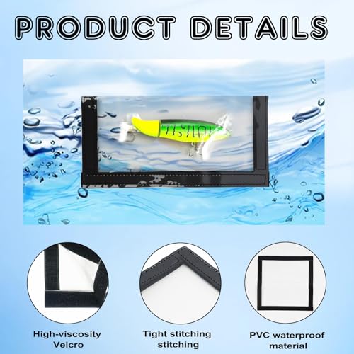 4 Pcs Fishing Lure Covers, Clear Lure Wraps for Rod Lures Hooks, Saltwater Hook Covers, Liv Rod Sleeve, Fishing Hook, Pole Protector Keeper