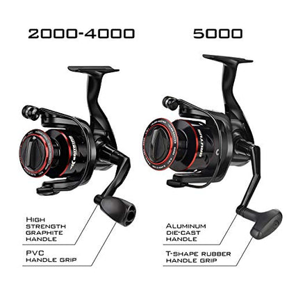 KastKing Brutus Spinning Reel, Freshwater Spinning Fishing Reels, Graphite Frame, CNC Aluminum Spool, 5.2:1 Gear Ratio, 4+1 Ball Bearings - style: 5000
