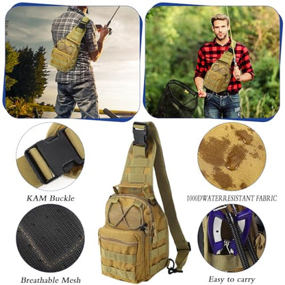 397 Pcs Fishing Accessories Kit Tools Include Backpack Fishing Tackle Box with Hooks Weights Sinkers Spinner Blade Gear - color: Khaki, size: Simple Style