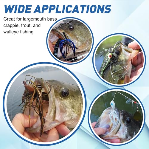 Silicone Jig Skirts Spinnerbait Skirts Replacement 12/24 Bundles DIY Bass Fishing Jigs Lure Skirts for Spinner Bait Buzzbaits Squid Jig Spoon Blade Fly Tying Material - style: Type B-mixed 24pcs