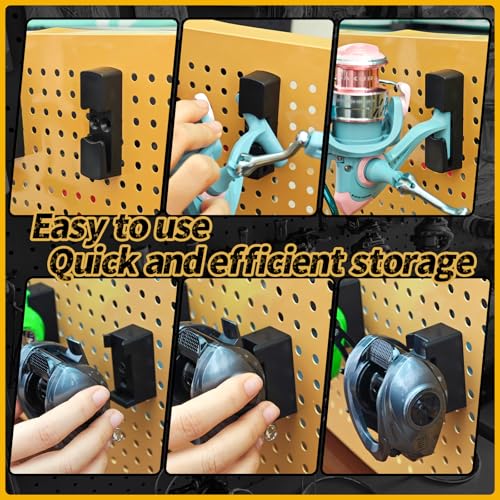 Spinning Fishing Reel Holder Reel Storage Holder Fishing Reel Wall Mount Rack (Spinning Reels, 6) - style: Spinning Reels Use