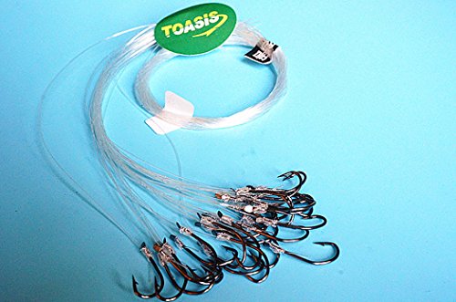 Toasis Fishing Snells Pre Tied Fishing Hooks Pack of 160pcs Assorted Sizes