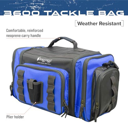 FROGG TOGGS Heavy Duty Fishing Tackle Duffle Bag, Includes Bait Trays - color: Blue, style: 3600