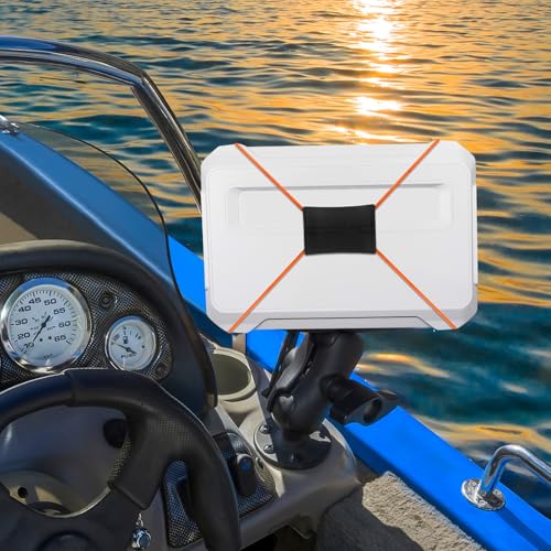 2 Pcs Fishing Graph Cover Straps - Keep Your Fish Finder Cover Secure During Travel - color: Orange