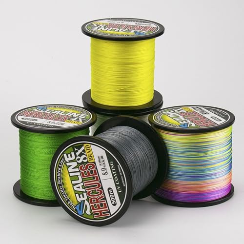 Premium 8-Strand PE Fishing Reel Line – 500m Green Super Strong Tensile Fishing Reel Line - size: 70lb