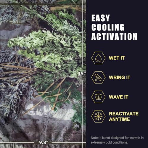 Camo Face Mask & Neck Gaiter - UV Sun Protection, Cooling for Men & Women - Hunting, Fishing, Cycling, Hiking - color: Camo D