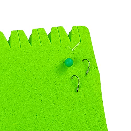 Fishing Leader Line Hook Holder Organizer Foam Board Snelled Fishing Hooks Keeper Leader Wallet Pack of 10