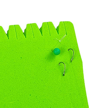 Fishing Leader Line Hook Holder Organizer Foam Board Snelled Fishing Hooks Keeper Leader Wallet Pack of 10