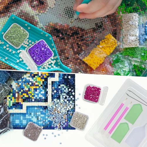 Guyuyii 62 Clear Plastic Bead Storage Containers with Hinged Lids & Labels | for Craft Supplies, Diamond Painting, Jewelry Making | Compatible with Beads, Earrings, Nail Art, Seeds, DIY Bracelet - size: 62 Pcs