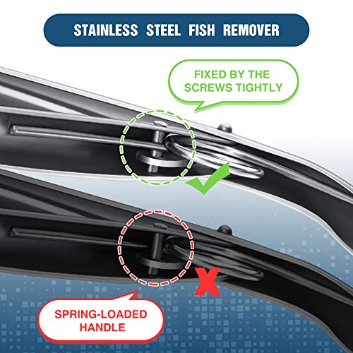 2Pcs Stainless Steel Fish Hook Remover Tool for Fishing, 11-1/2 in | Hook Removal Tool, Freshwater Saltwater Use, 2 Pack, Rust Resistant Steel, Easy Grip Handle