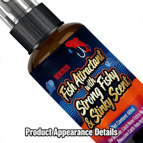 Fish Scent Attractant 60ml Additive Enhancer Liquid with Fishy Stinky Scent | Bass Attractant for Reservoirs Lakes Rivers Sports Outdoors Trout Cod Carp Bass
