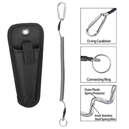 BASUNE Fishing Pliers and Fish Hook Remover with Line Cutter, Curved Nose Hook Remover Tackle Tool with Nylon Sheath and Fishing Gear Set (Blue)